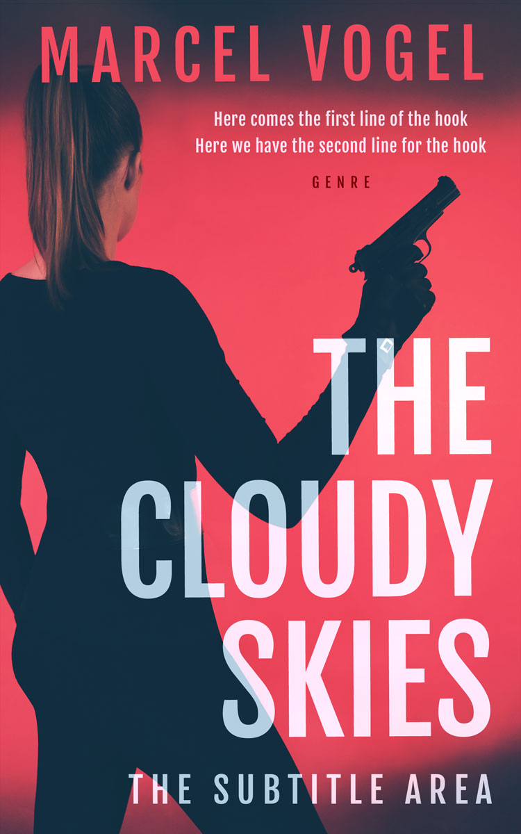 2D view of Premade Mystery & Thriller & Suspense Book Cover - Cloud Burst