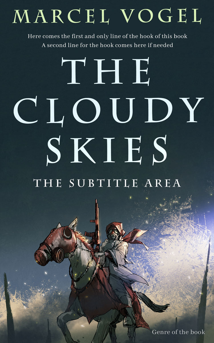 2D view of Premade Apocalyptica Book Cover - Outer Space