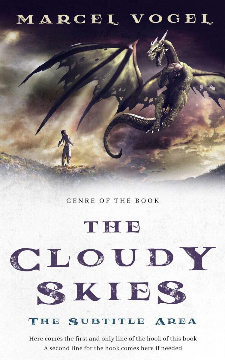 2D view of Premade Fantasy Book Cover - Bleached Cedar