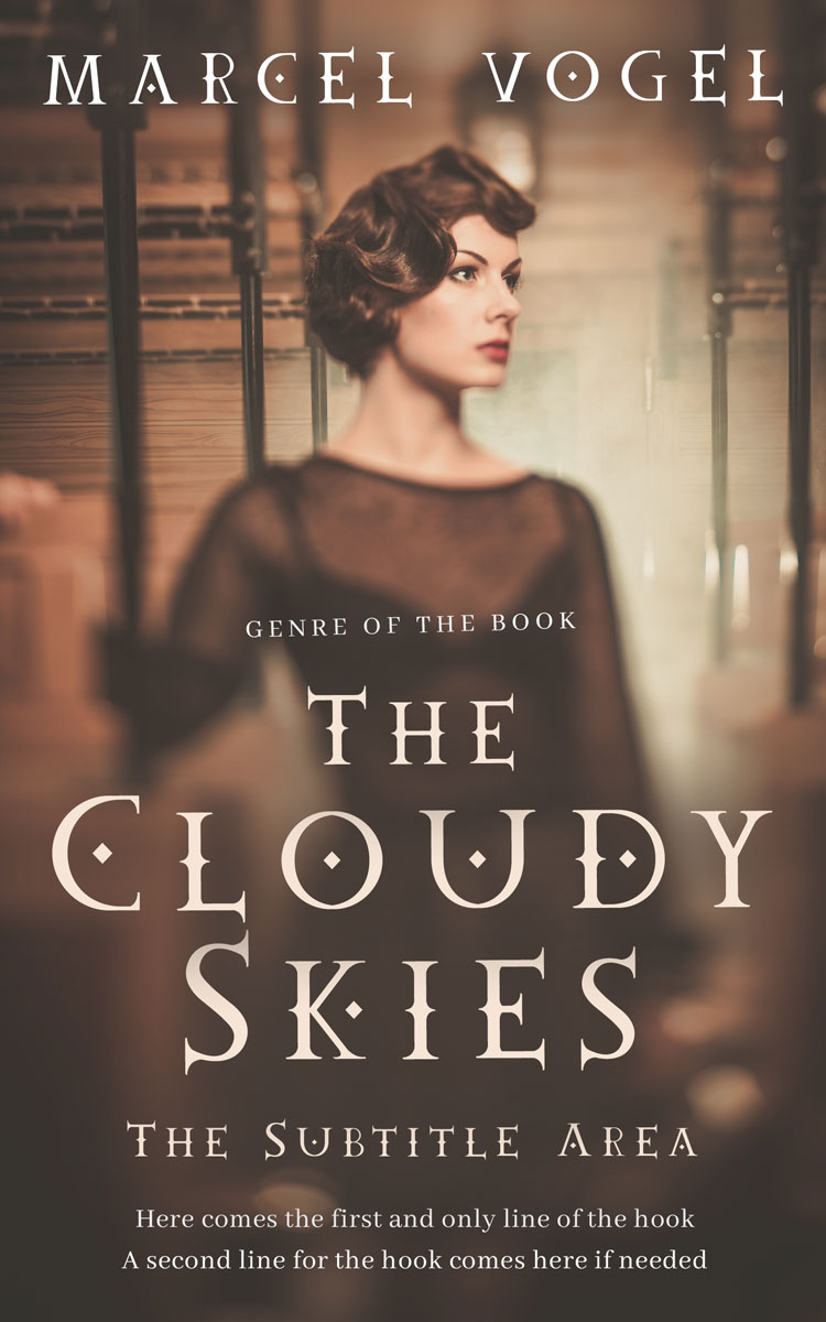 2D view of Premade Historical Book Cover - Taupe