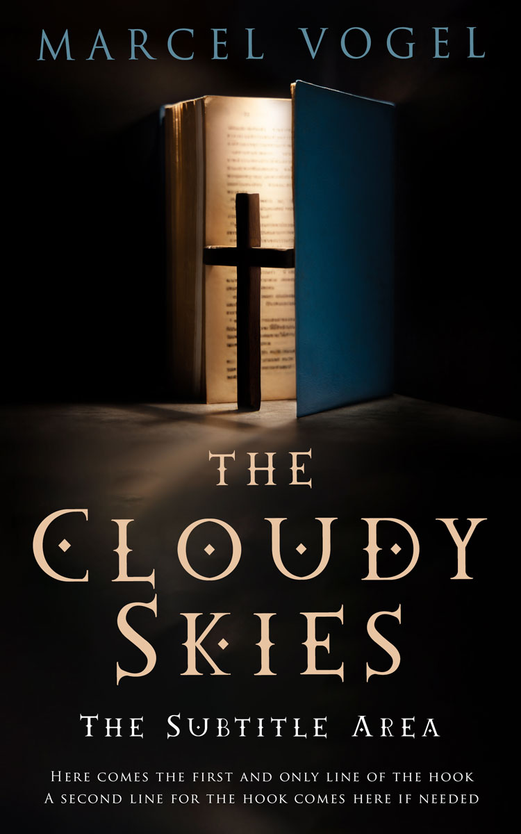 2D view of Premade Religion & Spirituality Book Cover - Cod Gray