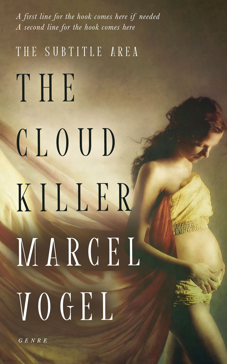 2D view of Premade Abstract Book Cover - Tobacco Brown