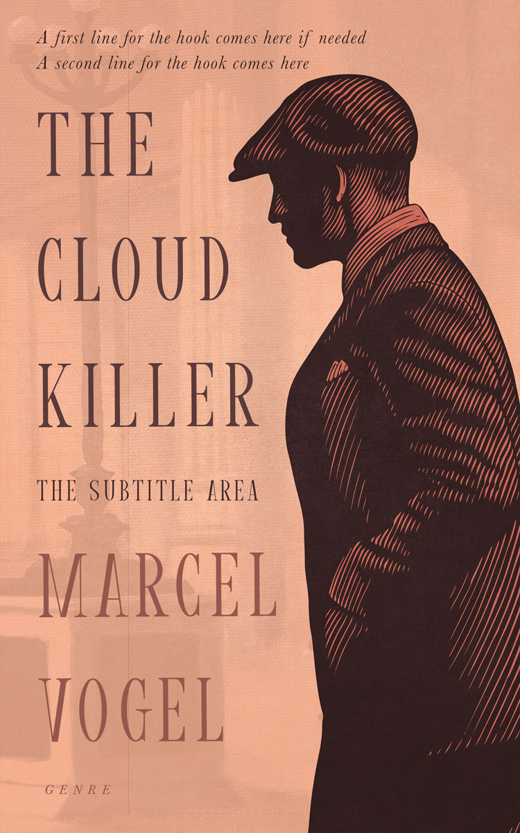 2D view of Premade Historical Book Cover - Cocoa Brown