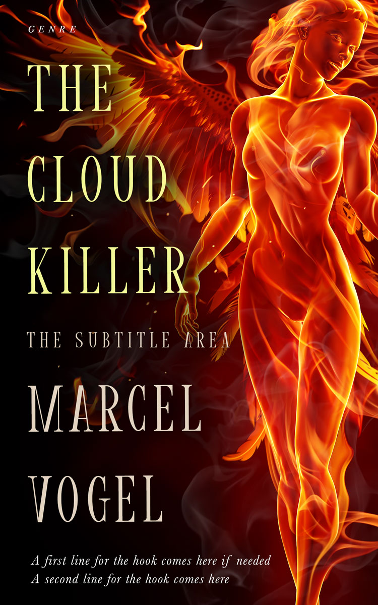 2D view of Premade Fantasy Book Cover - Hot Cinnamon