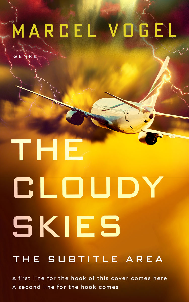 2D view of Premade Action & Adventure Book Cover - Reno Sand