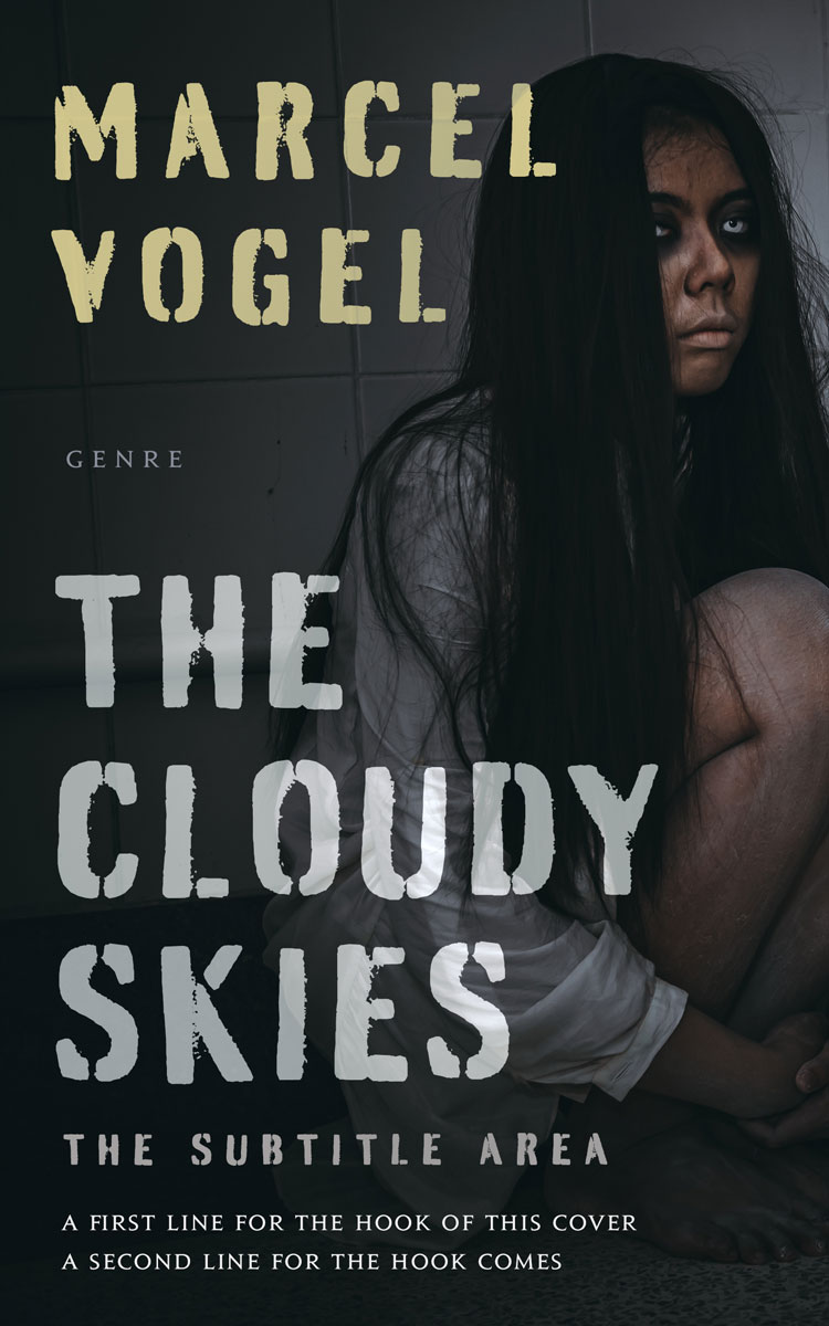 2D view of Premade Horror Book Cover - Shark