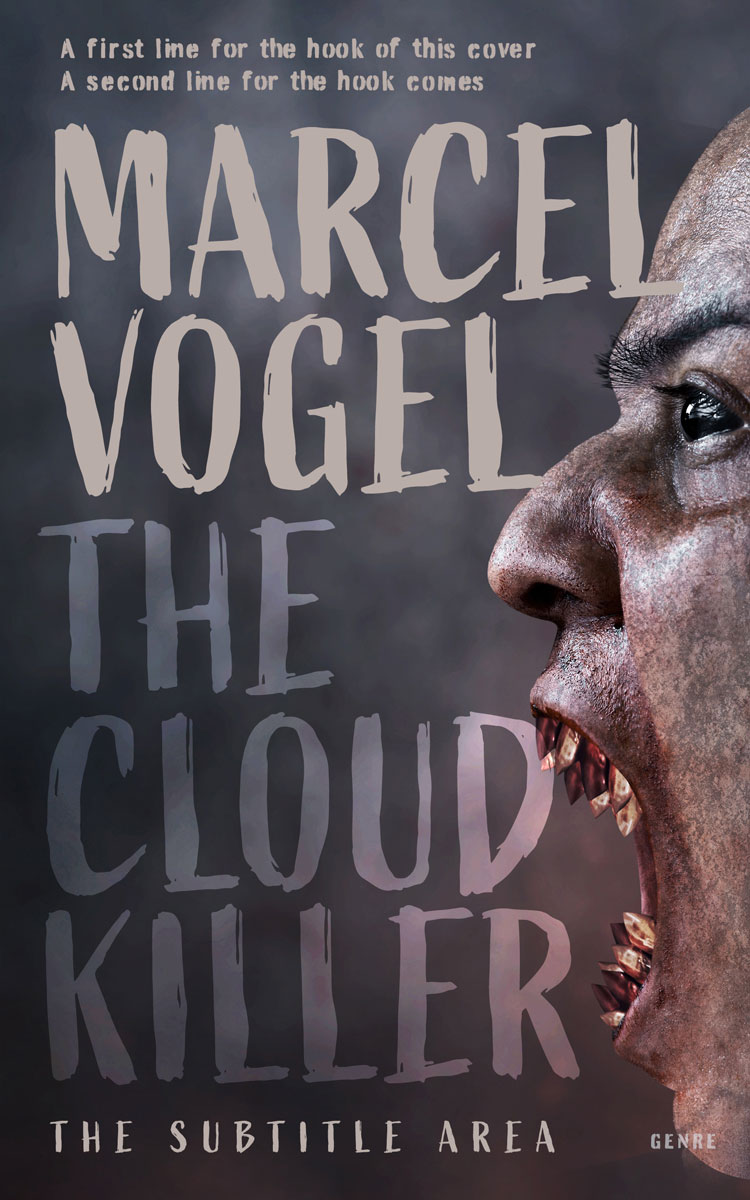 2D view of Premade Horror Book Cover - Ship Gray