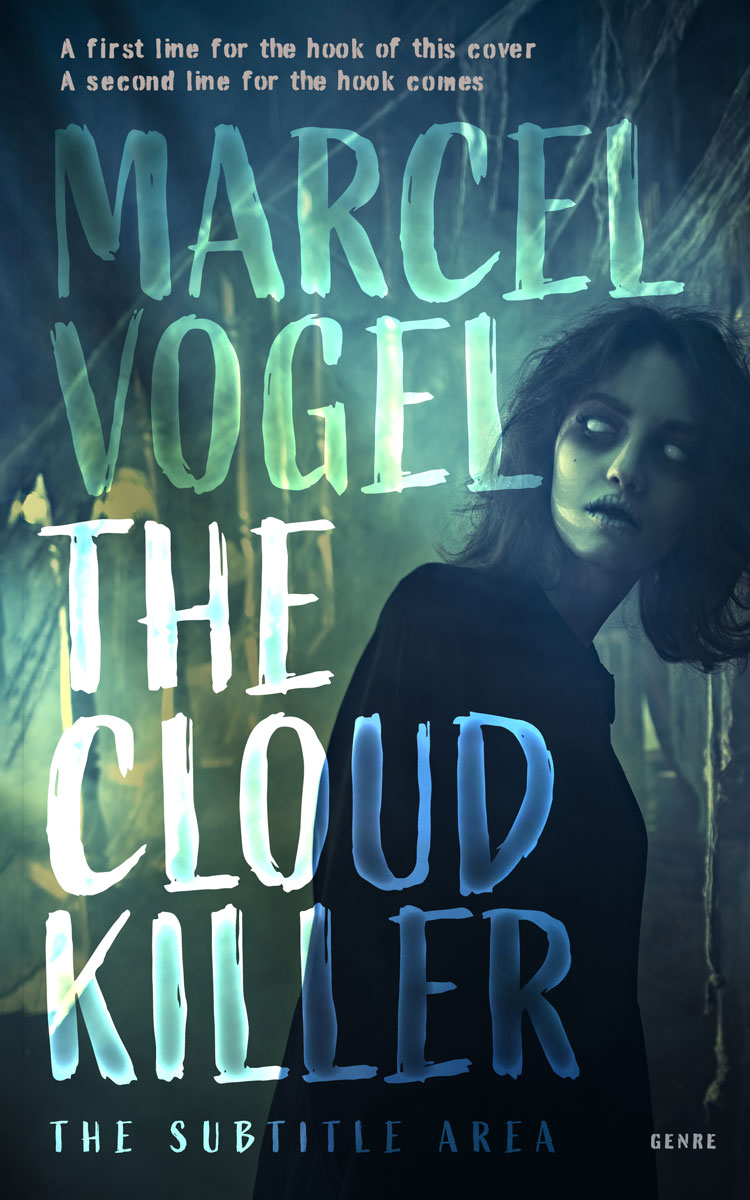 2D view of Premade Horror Book Cover - Te Papa Green