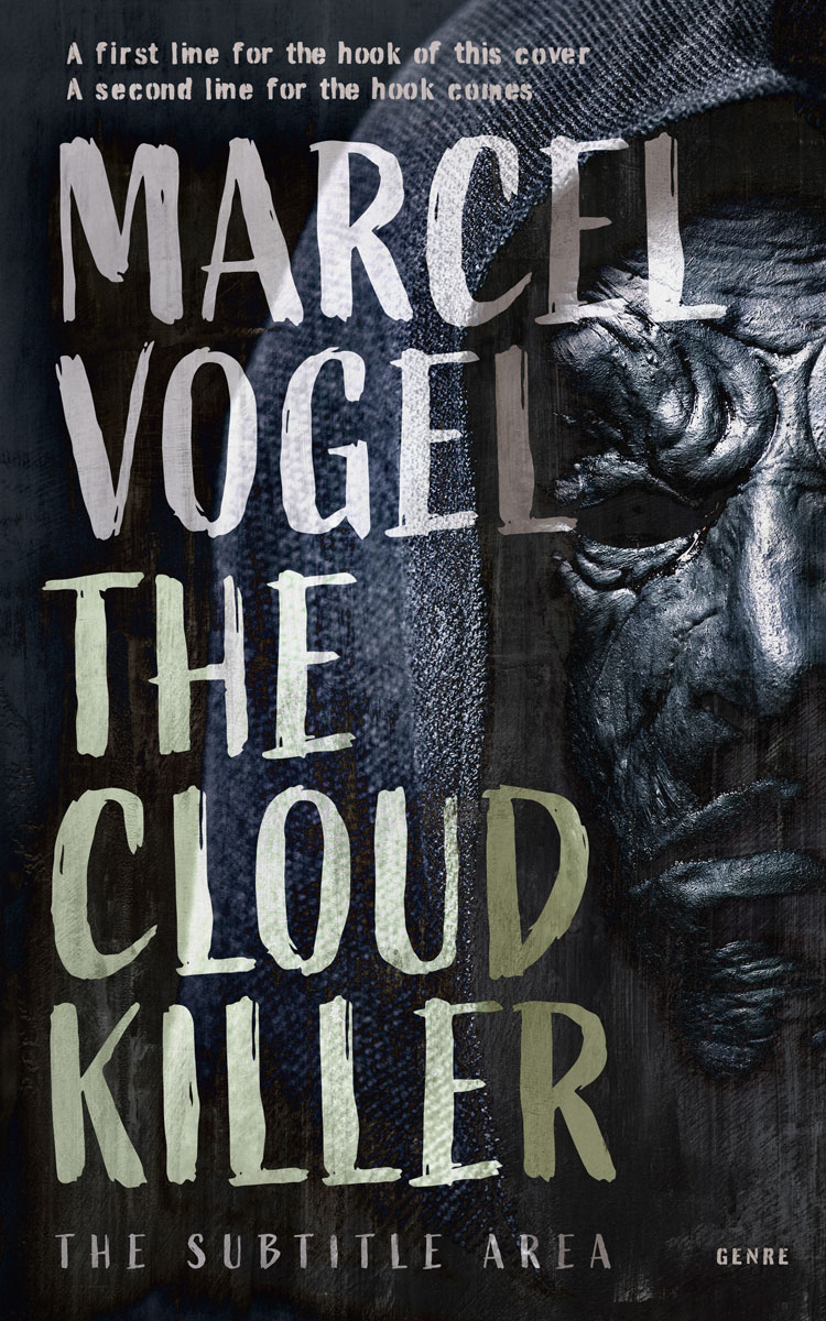 2D view of Premade Horror Book Cover - Shark