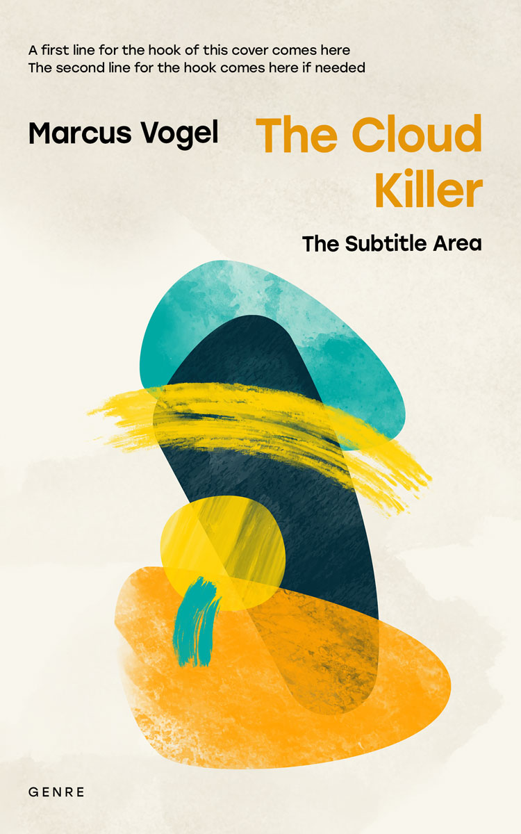 2D view of Premade Abstract Book Cover - White Rock