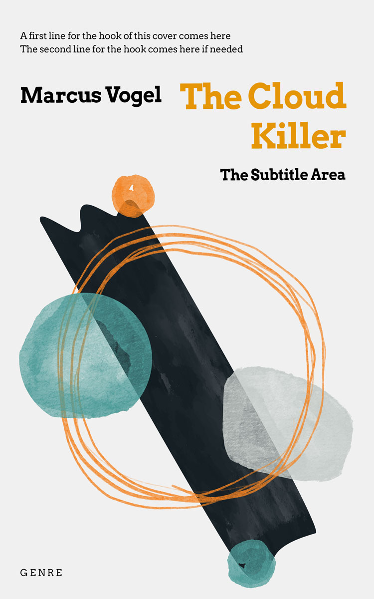 2D view of Premade Abstract Book Cover - Outer Space