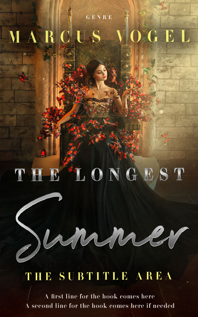 2D view of Premade Fantasy Book Cover - Twine