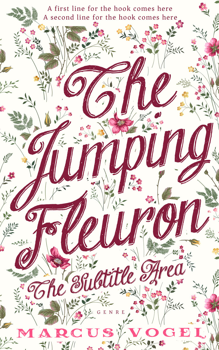 2D view of Premade Abstract Book Cover - Solid Pink