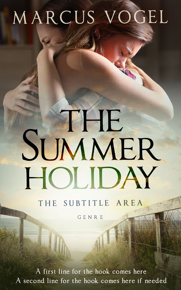 2D view of Premade Teen & Young Adult Book Cover - Foggy Gray