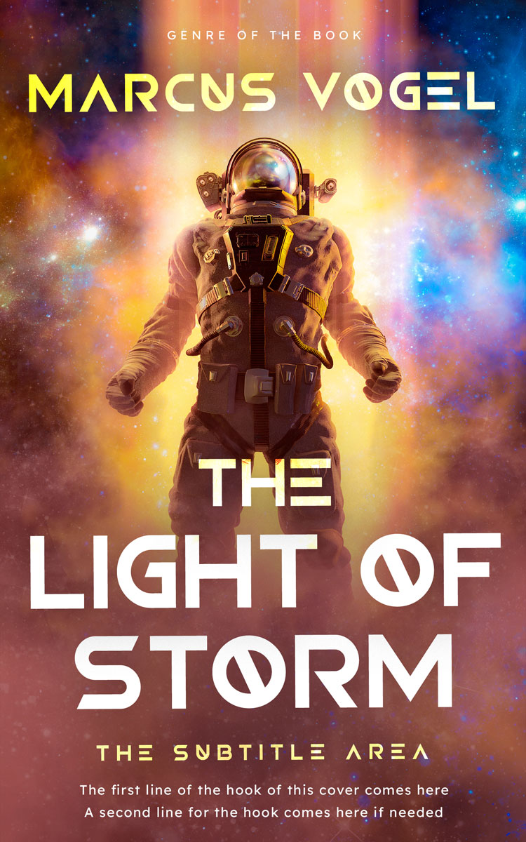 2D view of Premade Science Fiction Book Cover - Spicy Mix