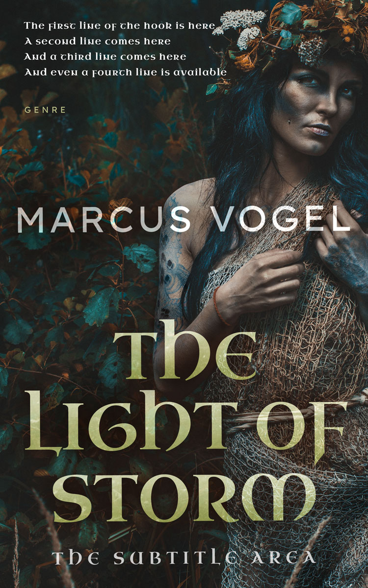 2D view of Premade Fantasy Book Cover - Heavy Metal