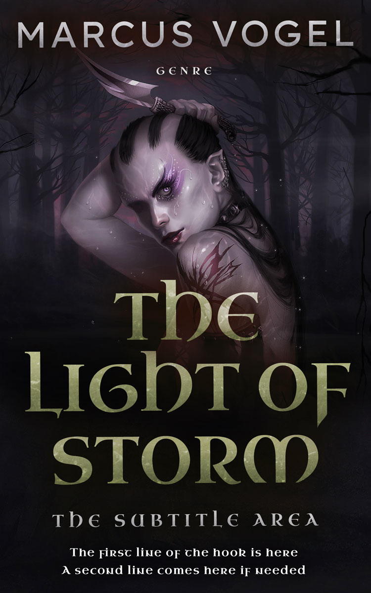 2D view of Premade Erotica Book Cover - Thunder