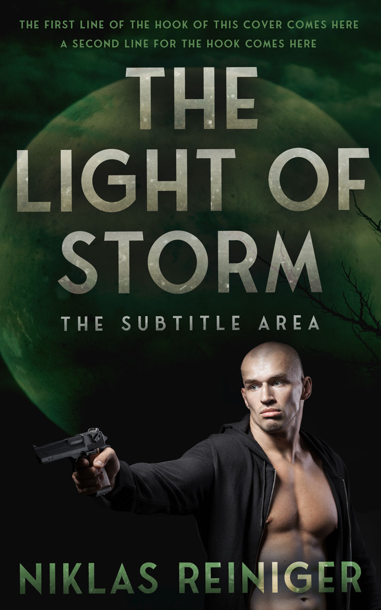 2D view of Premade Action & Adventure Book Cover - Log Cabin