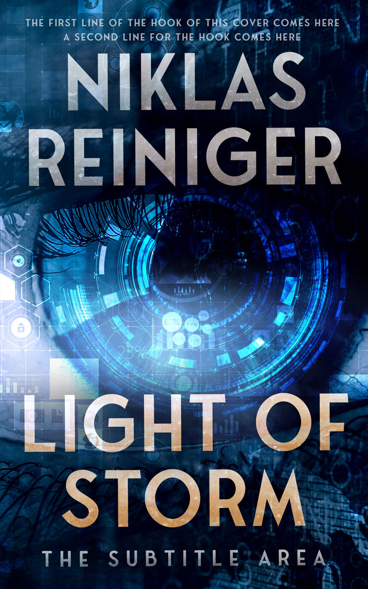 2D view of Premade Science Fiction Book Cover - Silver Sand