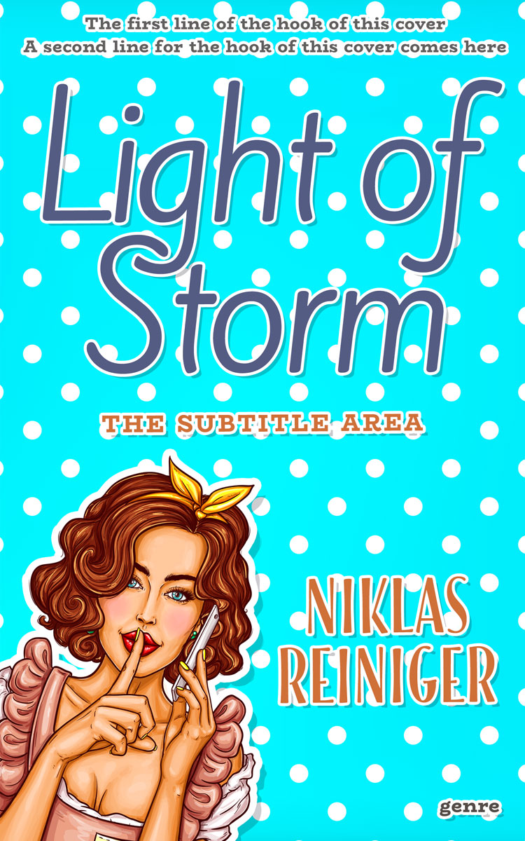 2D view of Premade Literary Fiction Book Cover - Cyan / Aqua