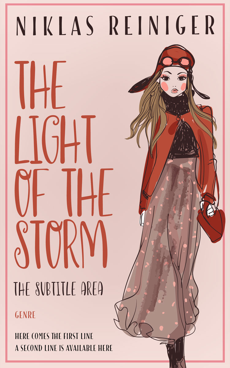 2D view of Premade Romance Book Cover - Oyster Pink