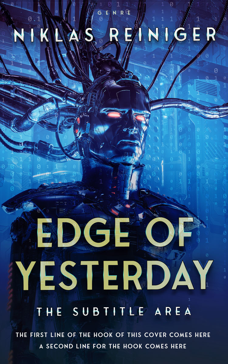 2D view of Premade Science Fiction Book Cover - Bunting