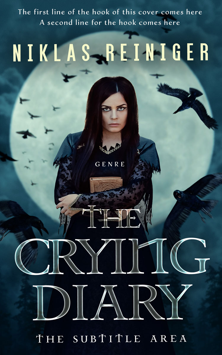 2D view of Premade Horror Book Cover - Opal