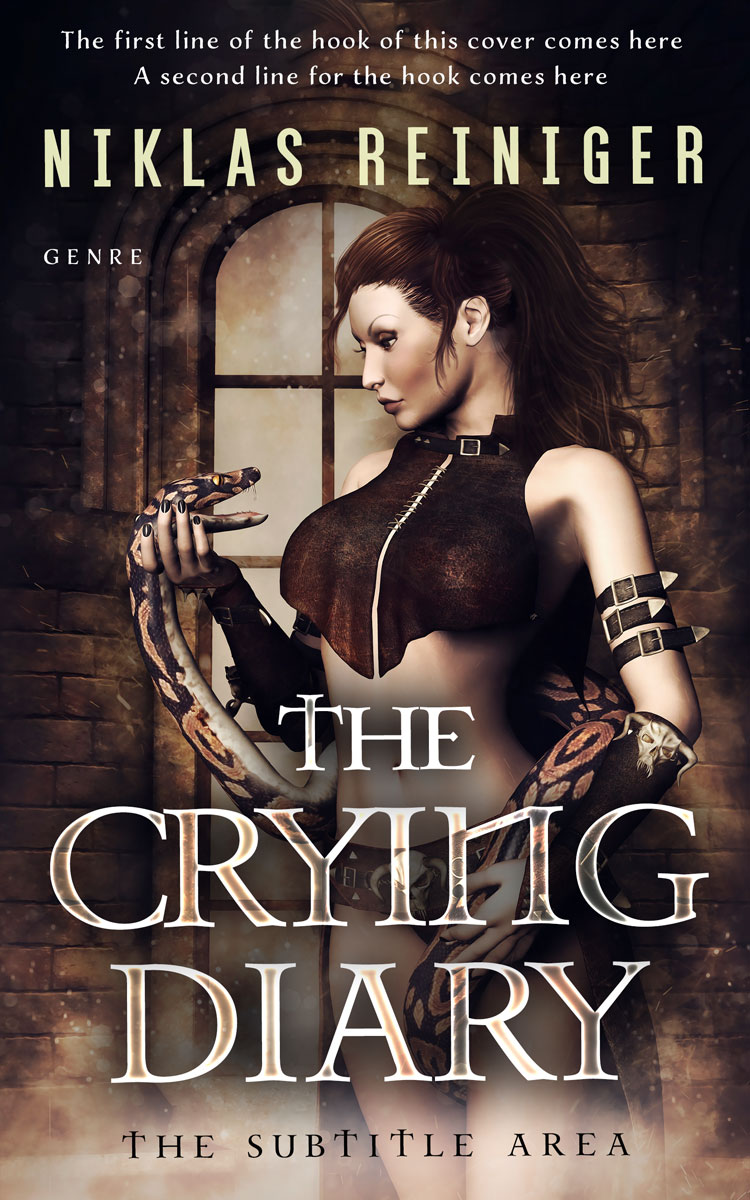 2D view of Premade Fantasy Book Cover - Cocoa Brown