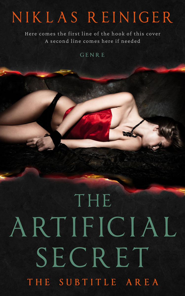 2D view of Premade Erotica Book Cover - Cod Gray