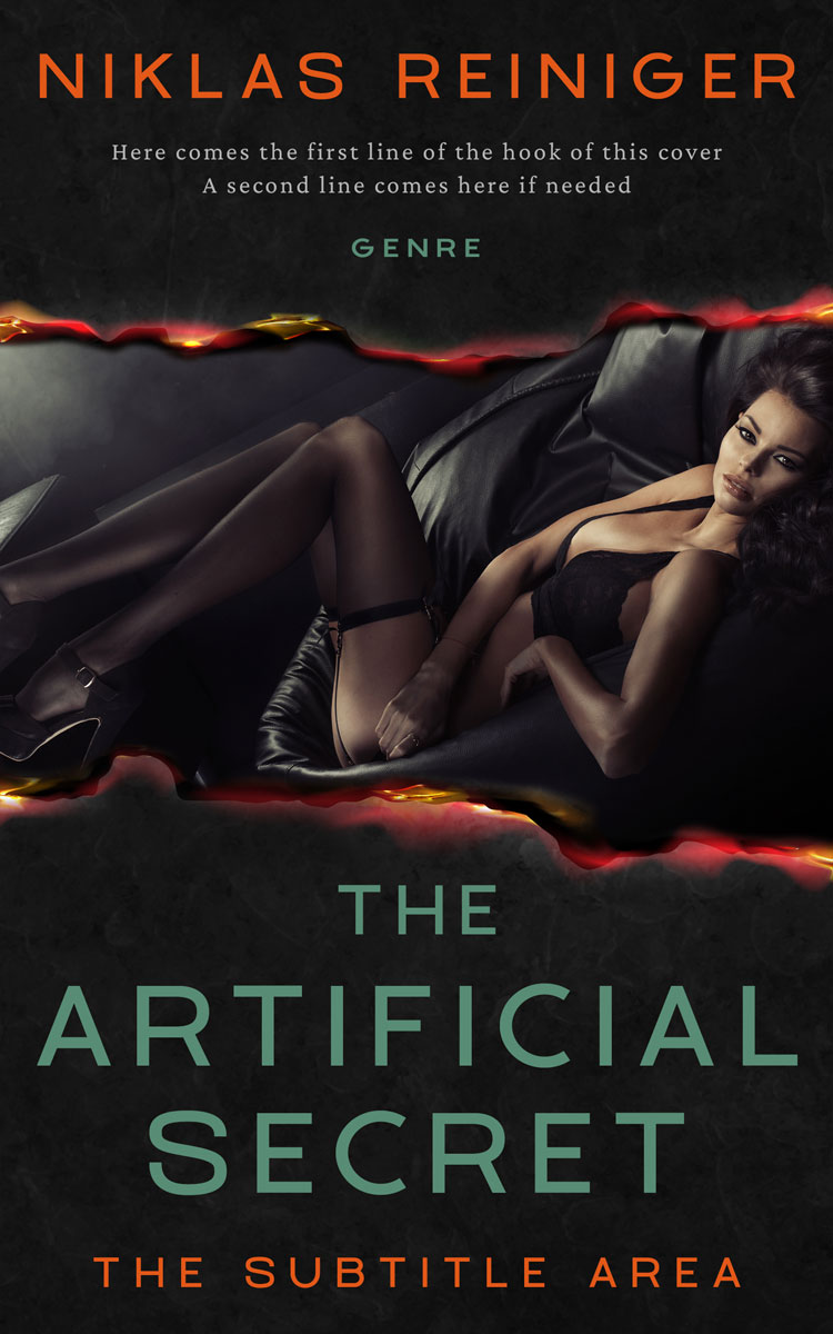 2D view of Premade Erotica Book Cover - Cod Gray