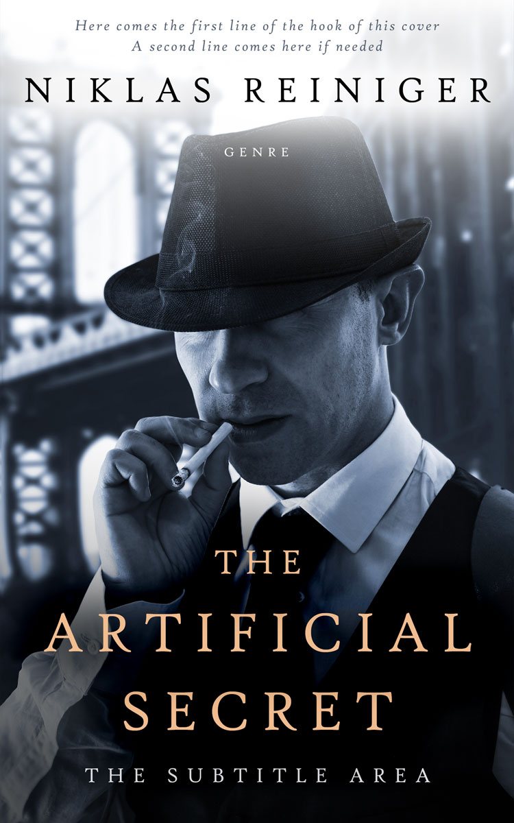 2D view of Premade Mystery & Thriller & Suspense Book Cover - Iron