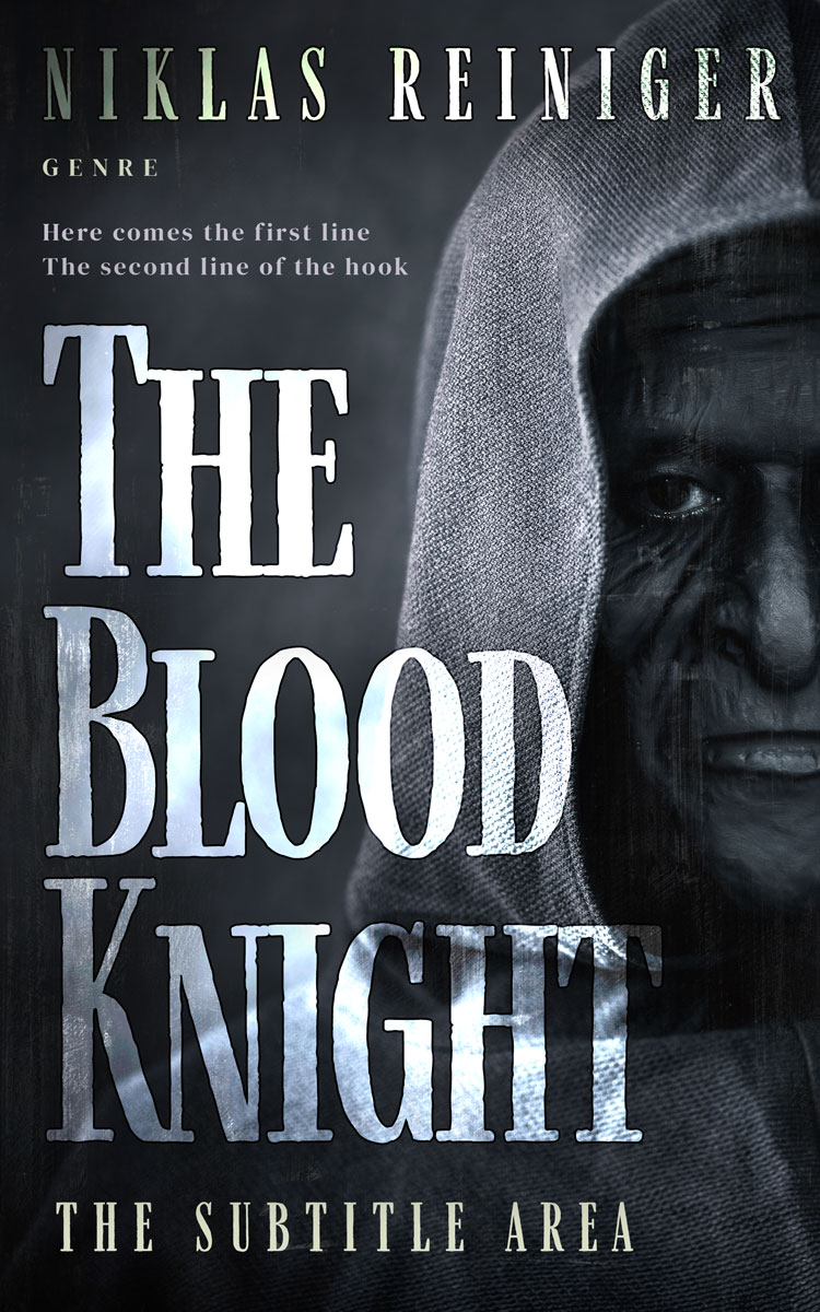 2D view of Premade Horror Book Cover - Shark