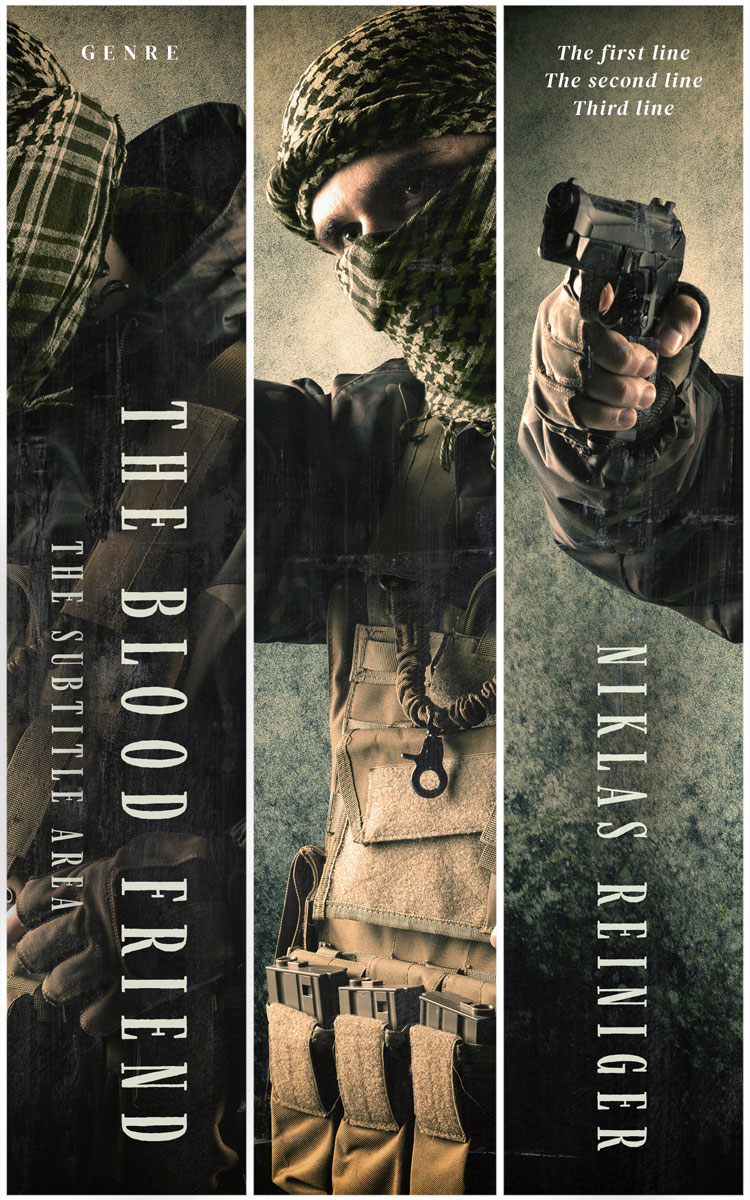 2D view of Premade Mystery & Thriller & Suspense Book Cover - Heavy Metal