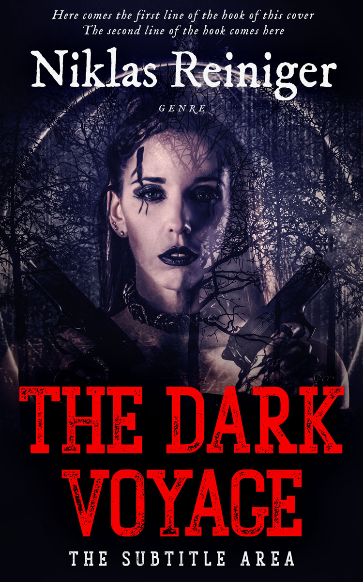 2D view of Premade Fantasy Book Cover - Ebony