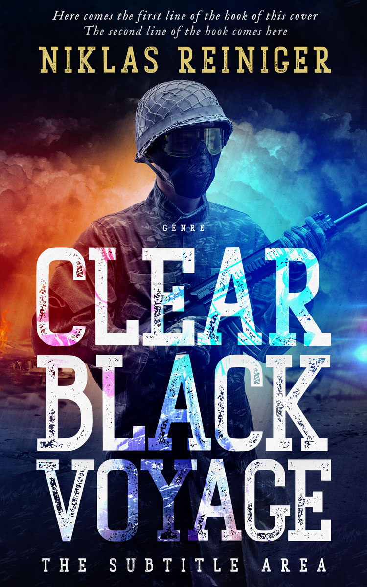 2D view of Premade Mystery & Thriller & Suspense Book Cover - Clam Shell