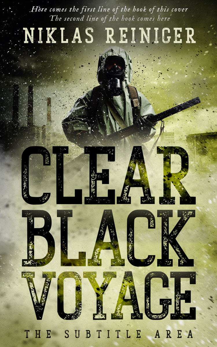 2D view of Premade Apocalyptica Book Cover - Swamp Green