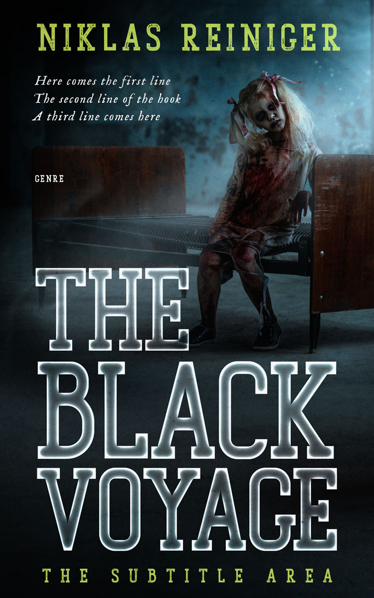 2D view of Premade Horror Book Cover - Shark