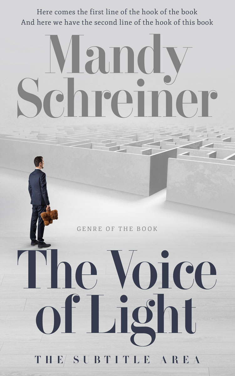 2D view of Premade Self-Improvement & Self-Help Book Cover - Iron