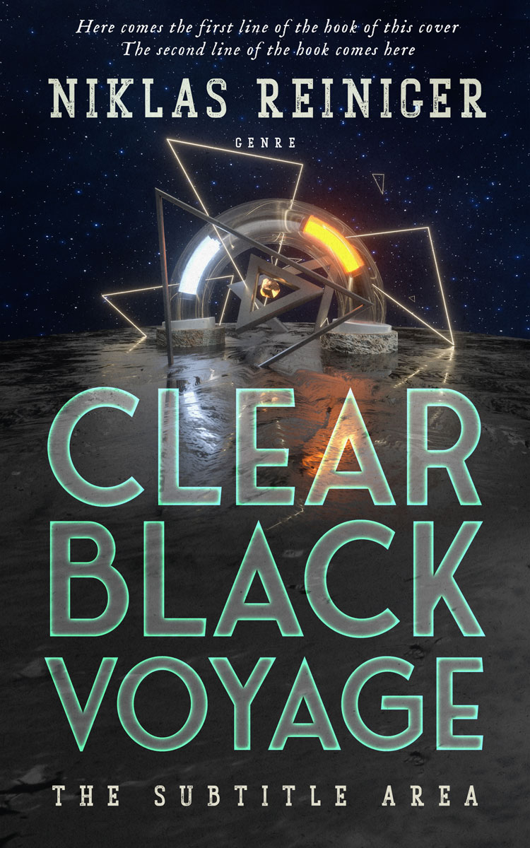 2D view of Premade Science Fiction Book Cover - Shark