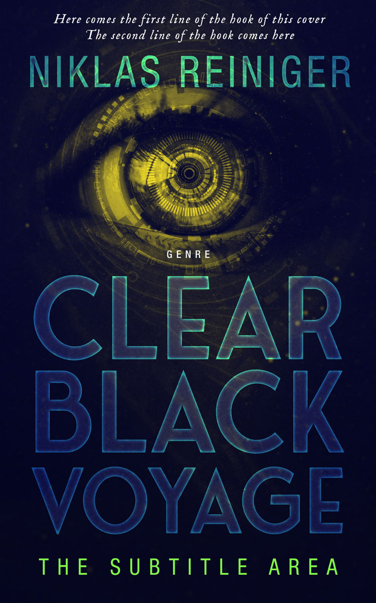 2D view of Premade Science Fiction Book Cover - Ebony