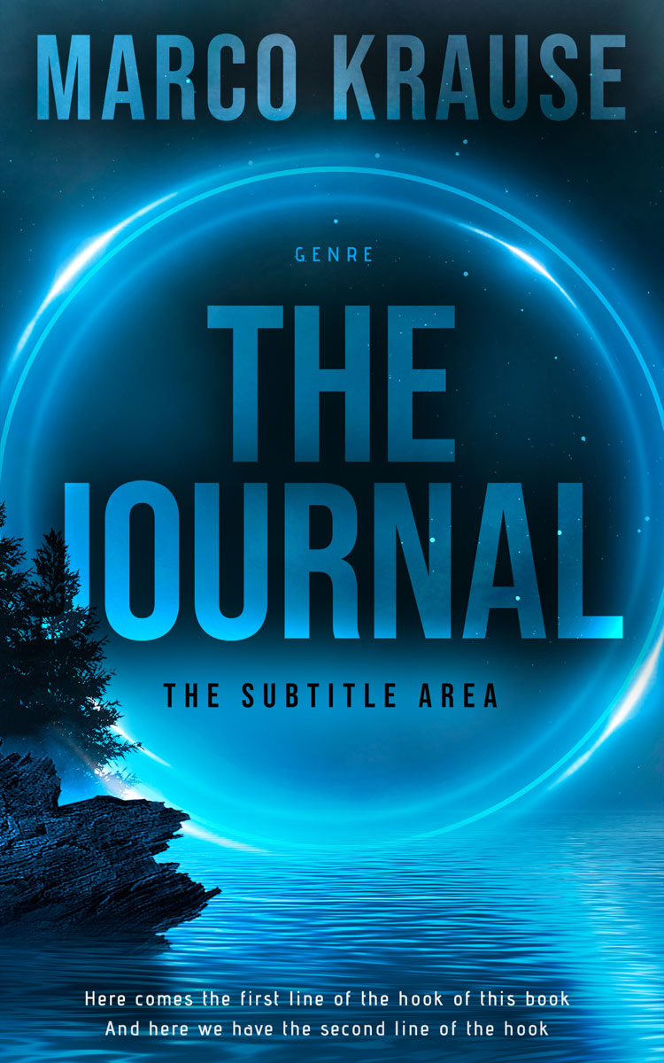 2D view of Premade Science Fiction Book Cover - Tarawera