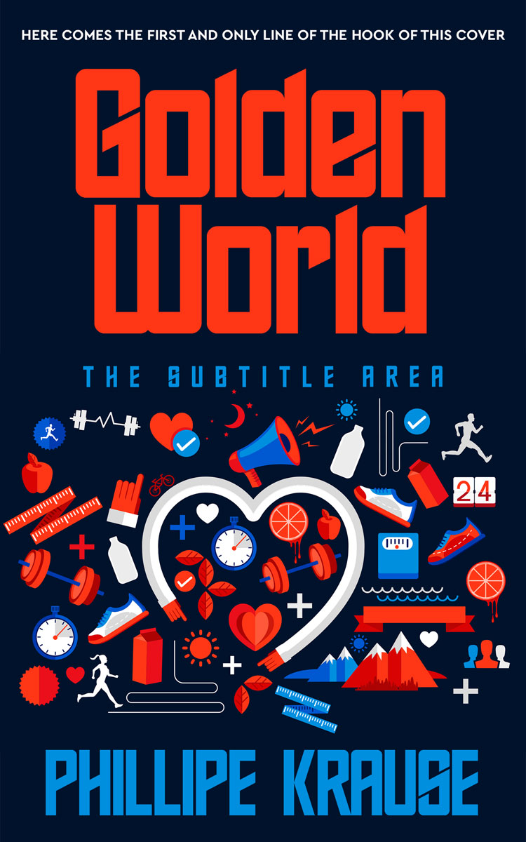 2D view of Premade Health & Mind & Body Book Cover - Black Pearl