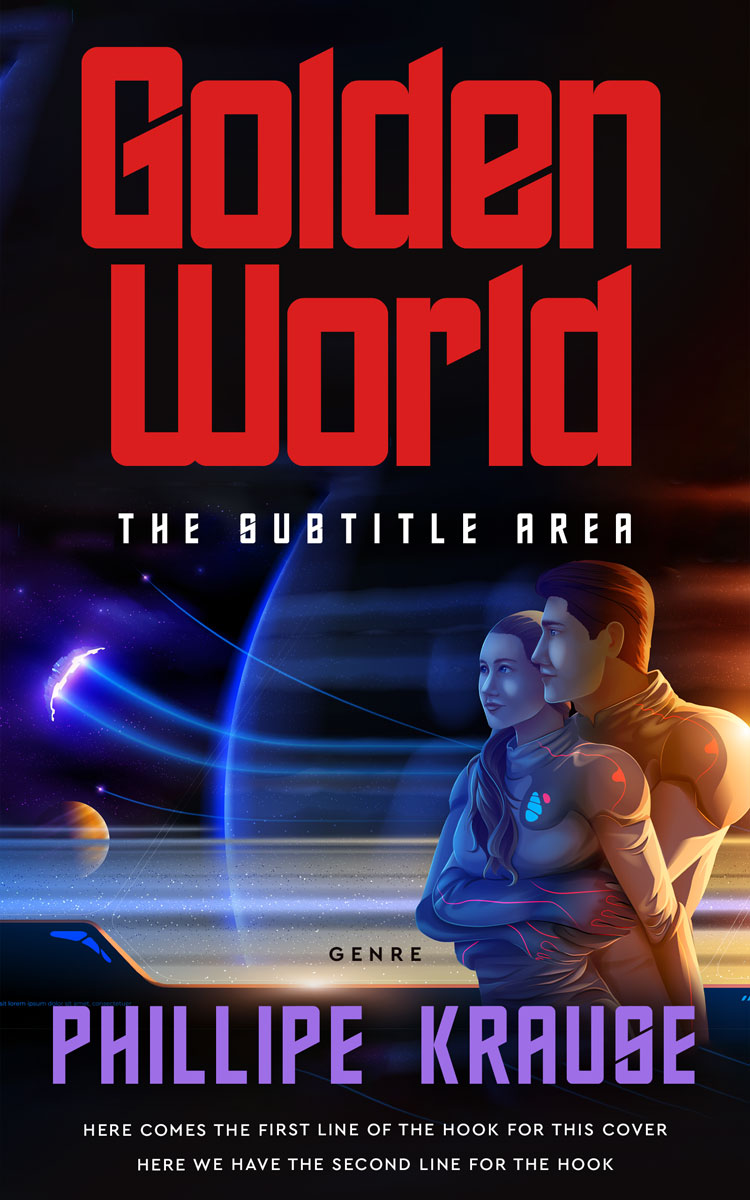 2D view of Premade Science Fiction Book Cover - Cinder