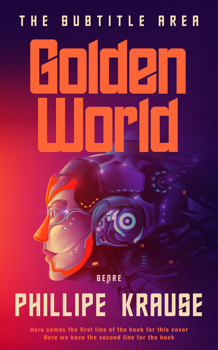 2D view of Premade Science Fiction Book Cover - Valentino