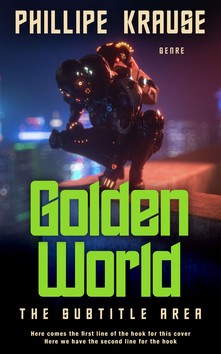 2D view of Premade Apocalyptica Book Cover - Steel Gray