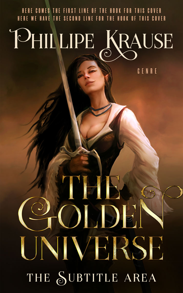 2D view of Premade Science Fiction Book Cover - Karaka