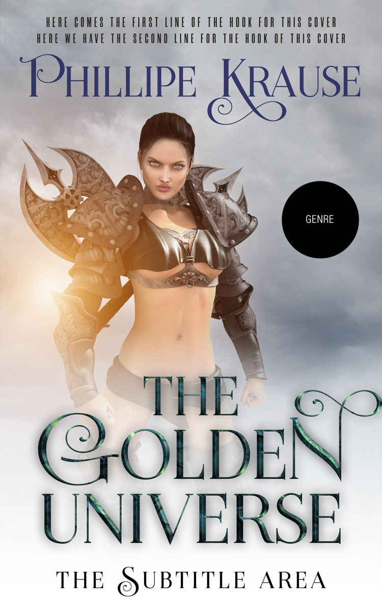 2D view of Premade Fantasy Book Cover - Silver Rust