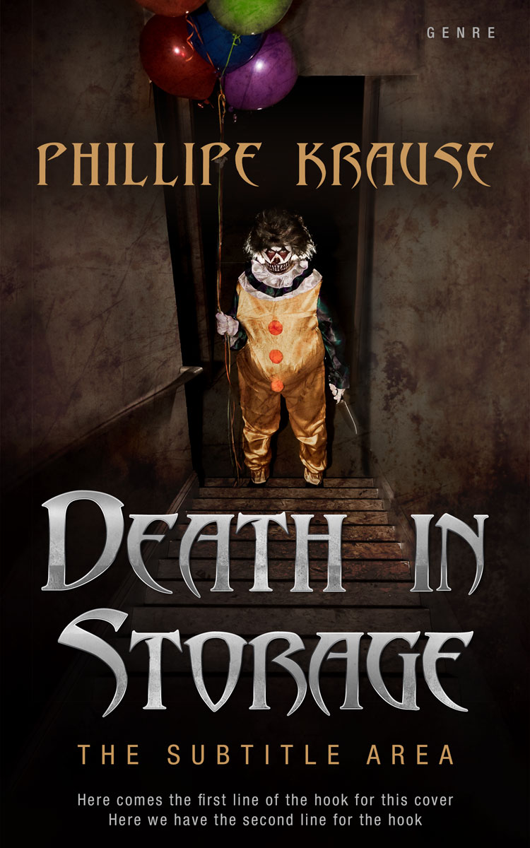 2D view of Premade Horror Book Cover - Oil