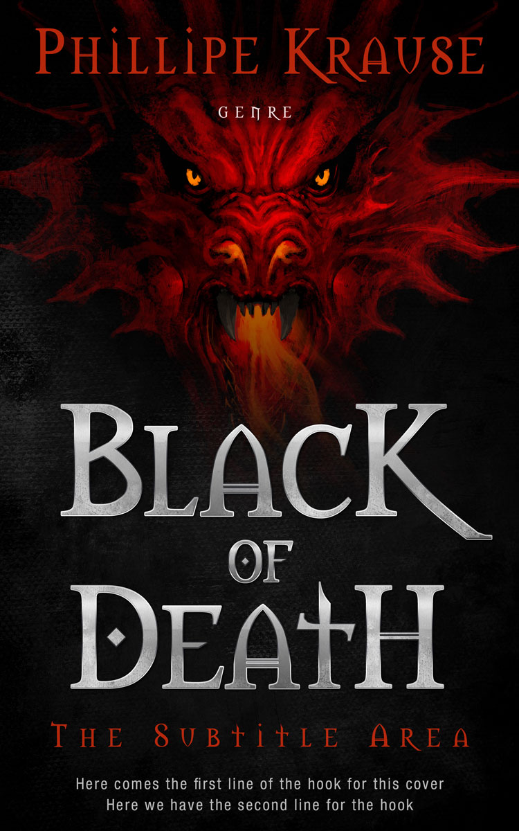 2D view of Premade Fantasy Book Cover - Night Rider