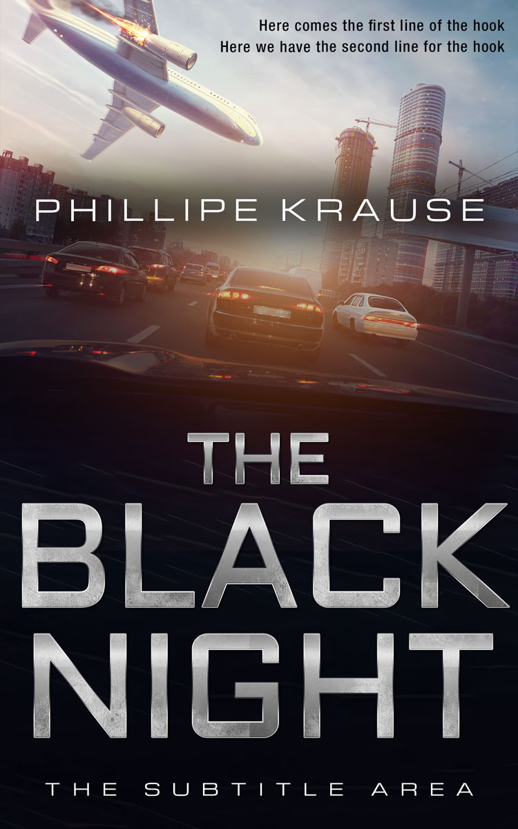 2D view of Premade Action & Adventure Book Cover - Cloud